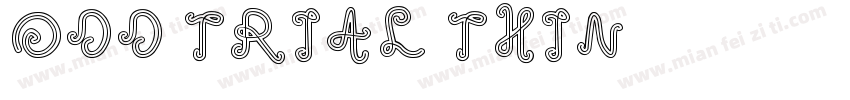 odd trial thin字体转换